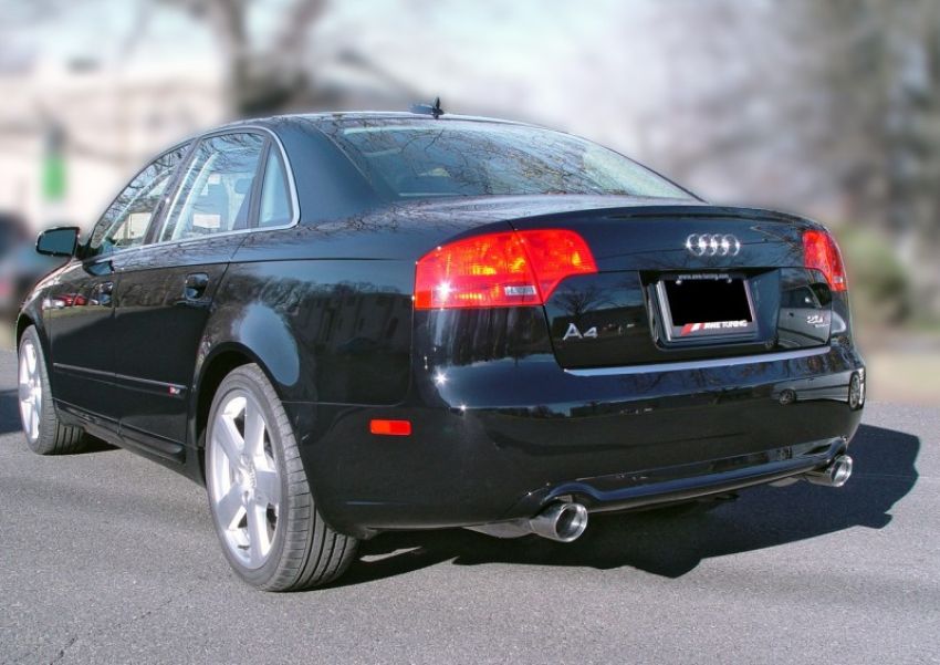AWE Tuning 3020-33018 Audi B7 A4 3.2L Track Edition Dual Tip Exhaust - Diamond Black Tips