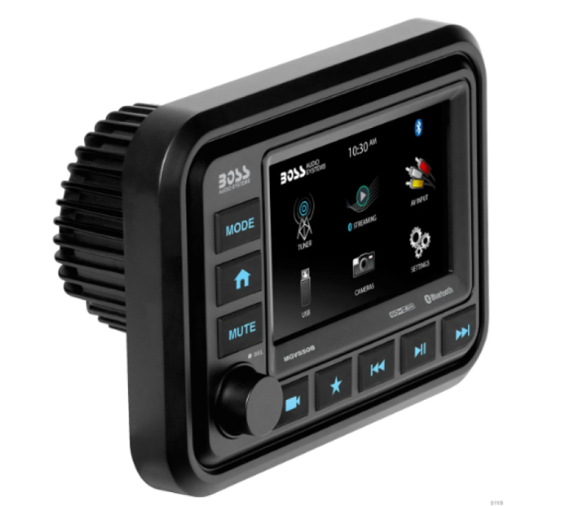 BOSS Audio Systems Marine Gauge Receiver/ 5in Touchscreen/ Amplified