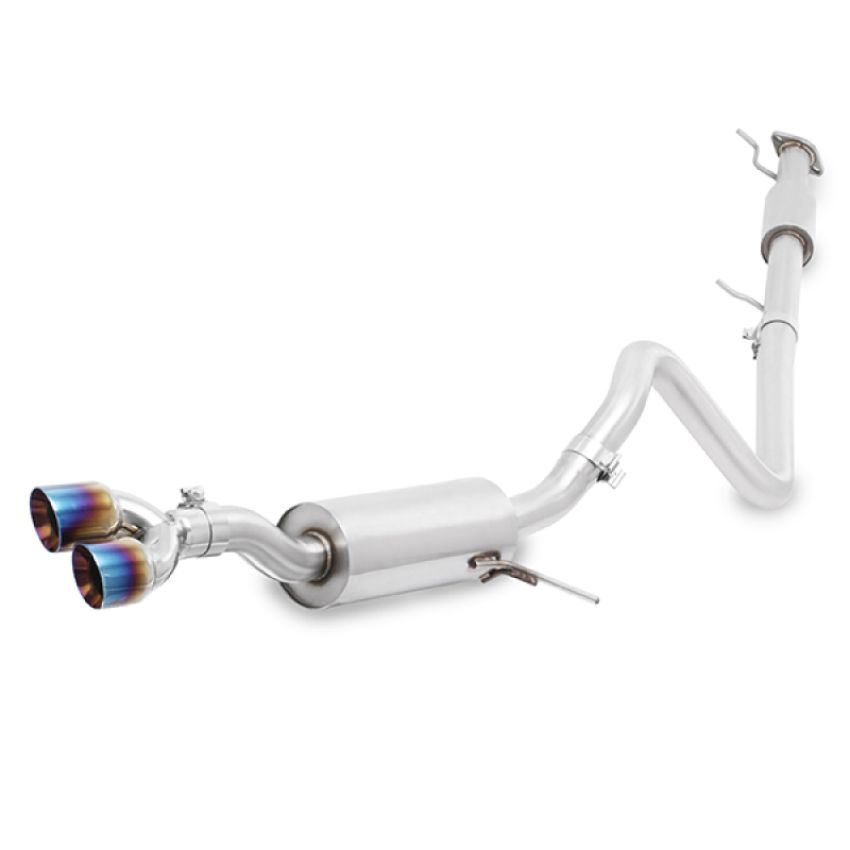 Mishimoto MMEXH-FIST-14RBT 14-16 Ford Fiesta ST 1.6L 2.5in Stainless Steel Resonated Cat-Back Exhaust w/ Burnt Ti