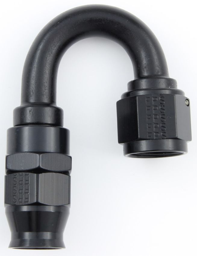 FRAGOLA FRG681810-BL Hose Fitting #10 180 Deg PTFE Black