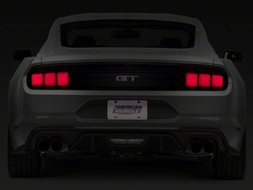 Raxiom 402182 15-23 Ford Mustang Profile LED Tail Lights Gloss Blk Housing- Red Lens