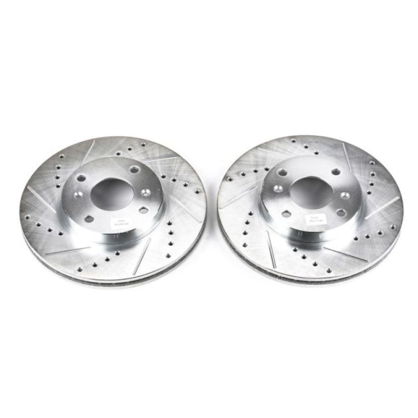 PowerStop JBR795XPR PowerStop Evolution Performance Drilled, Slotted & Plated Brake Rotor Pair