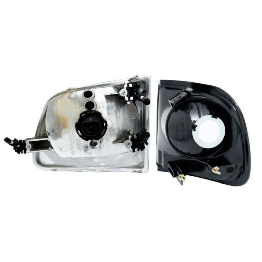 Raxiom T542853 97-03 Ford F-150 G2 Euro Headlights w/ Parking Lights- Chrome Housing (Clear Lens)