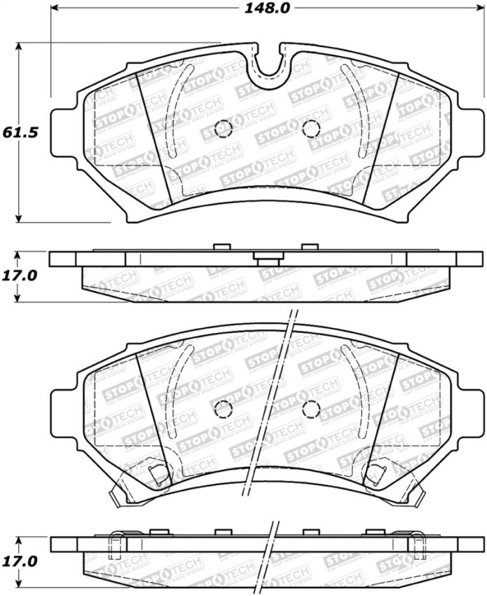 Stoptech 305.07530 Street Select Brake Pads - Front