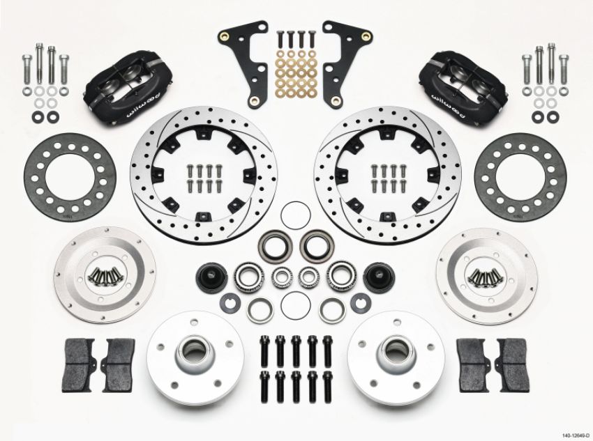 Wilwood 140-12649-D Forged Dynalite Front Kit 11.75in Drilled 41-55 Cadillac