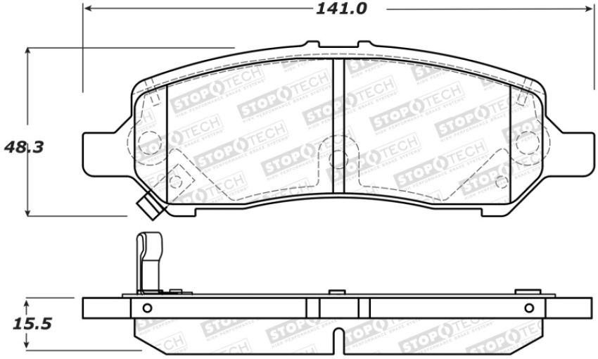 Stoptech 308.16470 Street Brake Pads - Front