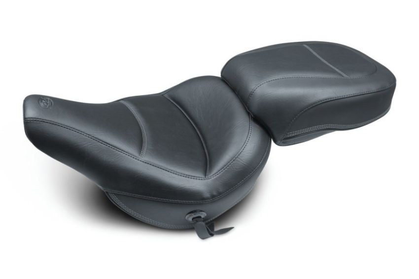 Mustang Motorcycle 75880 Mustang 18-21 Harley Heritage Classic & Deluxe Standard Touring Solo Seat - Black