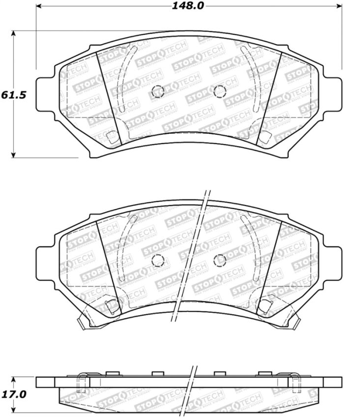 Stoptech 308.06990 Street Brake Pads