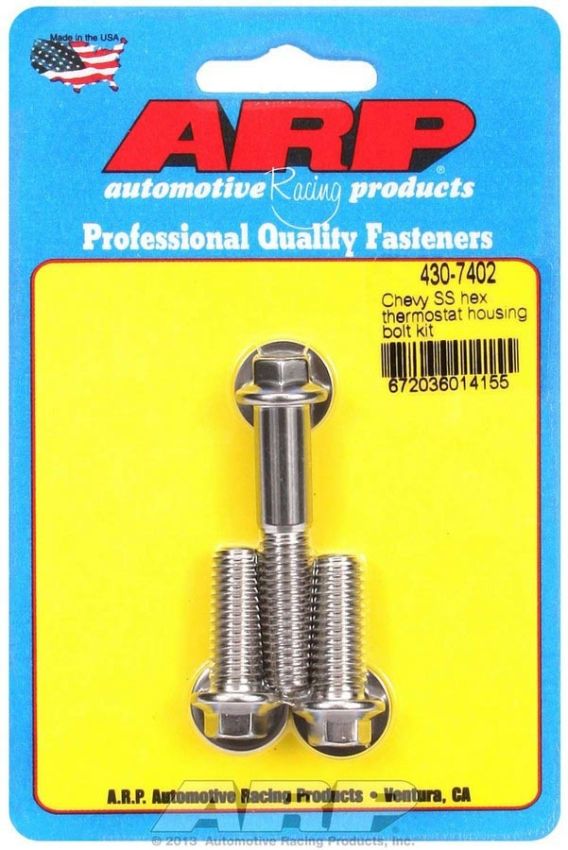ARP ARP430-7402 Chevy S/S Thermostat Housing Bolt Kit 6pt.