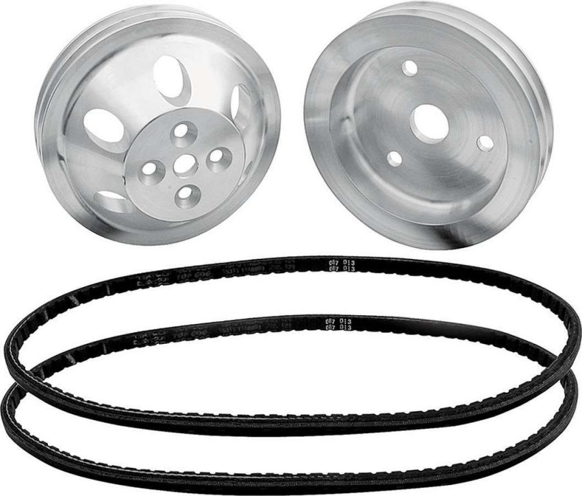 ALLSTAR PERFORMANCE ALL31083 1:1 Pulley Kit for use w/o Power Steering