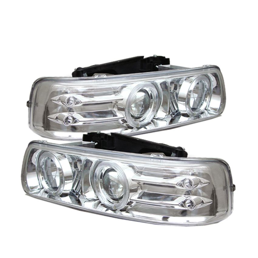 SPYDER 5009609 Projector Headlights - LED Halo - Chrome