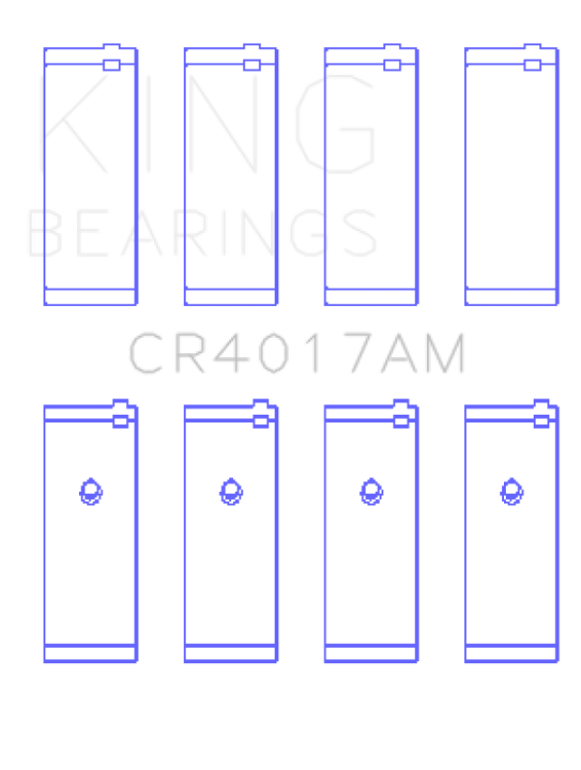 King Engine Bearings CR4017AM0.5 Opel 1.8/2.0 X18/20Xe (Size +0.50mm) Connecting Rod Bearing Set