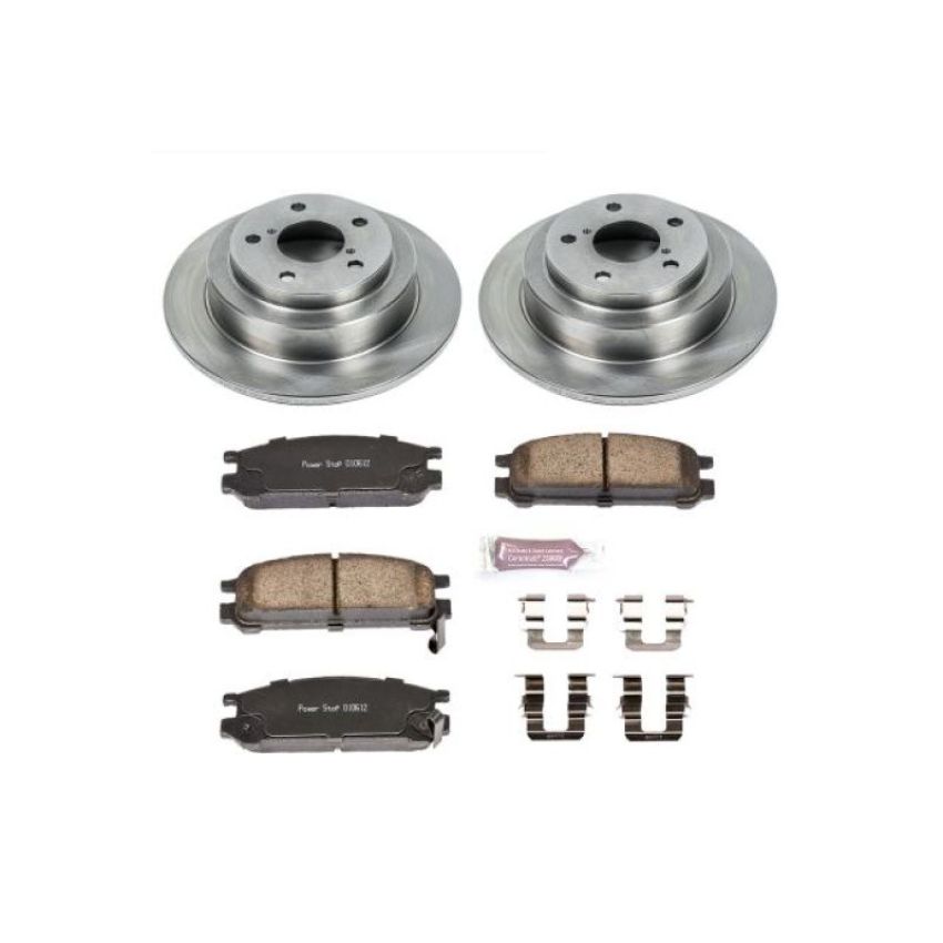 PowerStop KOE448 OE Stock Replacement Low-Dust Ceramic Brake Pad and Rotor Kit