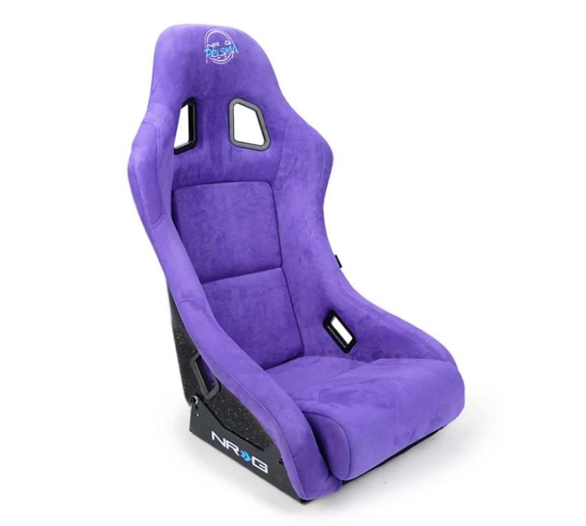NRG FRP-303PP-PRISMA FRP Bucket Seat PRISMA Edition w/ Pearlized Back Purple Alcantara - Medium