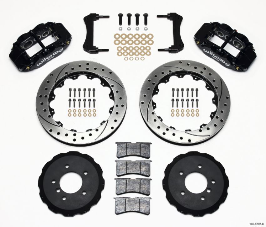 Wilwood 140-8797-D Narrow Superlite 6R Front Hat Kit 13.06in Drilled E36 BMW M3