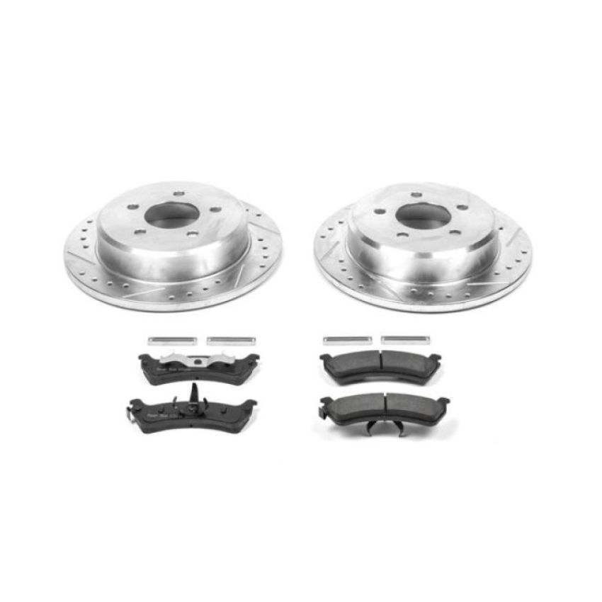 PowerStop K5592 Z23 Daily Driver Carbon-Fiber Ceramic Brake Pad and Drilled & Slotted Rotor Kit