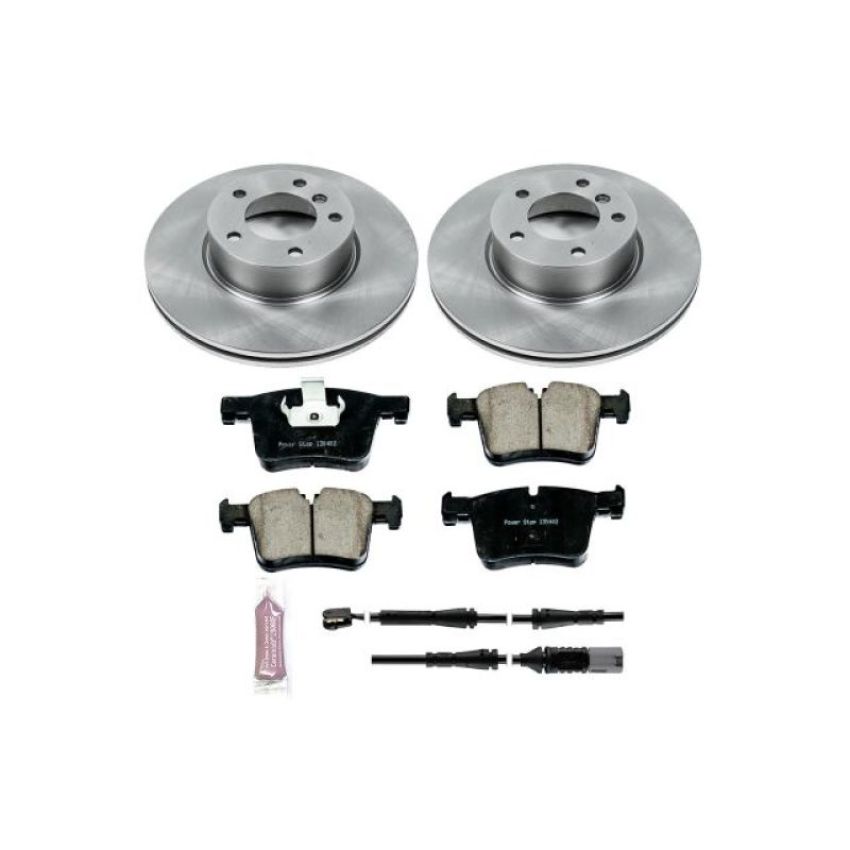 PowerStop KOE6743 OE Stock Replacement Low-Dust Ceramic Brake Pad and Rotor Kit
