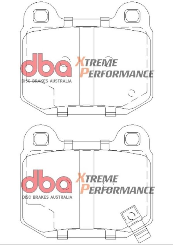 DBA 03-06 EVO / 04-09 STi / 03-07 350Z Track Edition/G35 w/ Brembo XP650 Rear Brake Pads