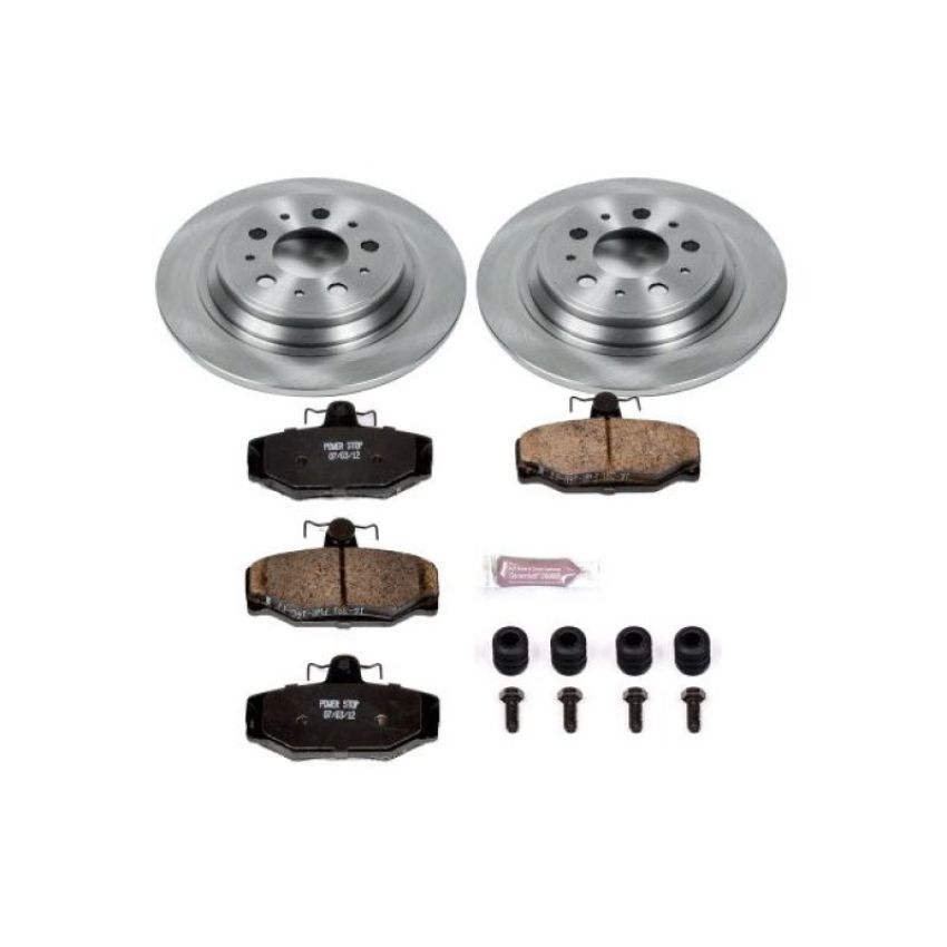 PowerStop KOE3139 OE Stock Replacement Low-Dust Ceramic Brake Pad and Rotor Kit