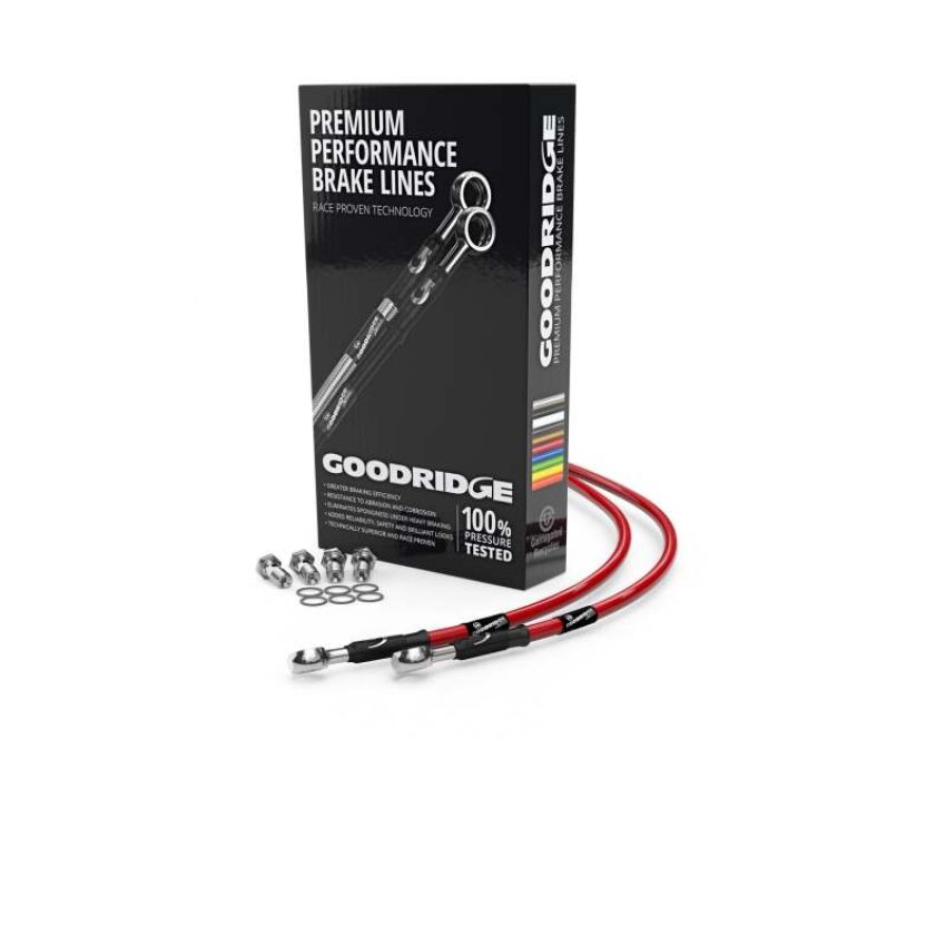 Goodridge TR0906-2FC-RD 2000 Triumph Trophy Front (VIN 71699) Red Brake Lines