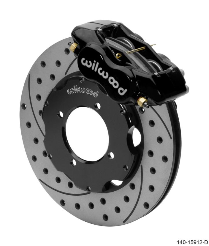 Wilwood 140-15912-D Dynalite Front Big Brake Kit 11.00in SRP Drilled & Slotted Rotors - Black