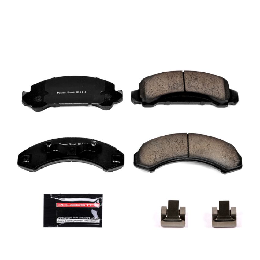 PowerStop Z23-249 PowerStop - Z23 Daily Driver Carbon-Fiber Ceramic Brake Pads with Hardware Kit