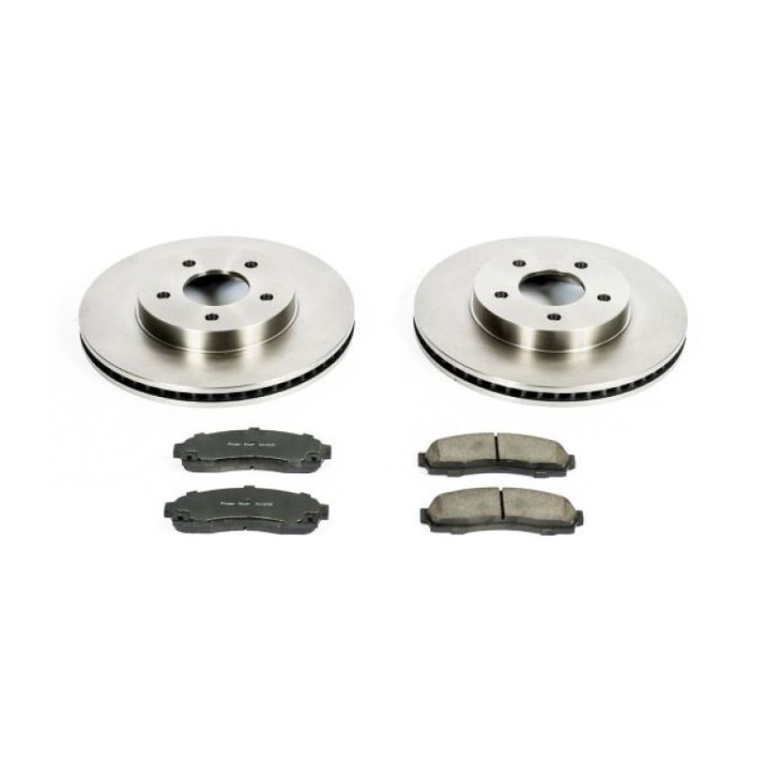 PowerStop KOE1576 OE Stock Replacement Low-Dust Ceramic Brake Pad and Rotor Kit