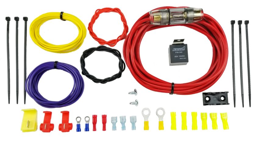 Kleinn Air Horns 6852 Kleinn 10 Gauge Compressor Wiring Kit/ 40A Relay/ 14.75 ft w/ AGU Fuse Holder