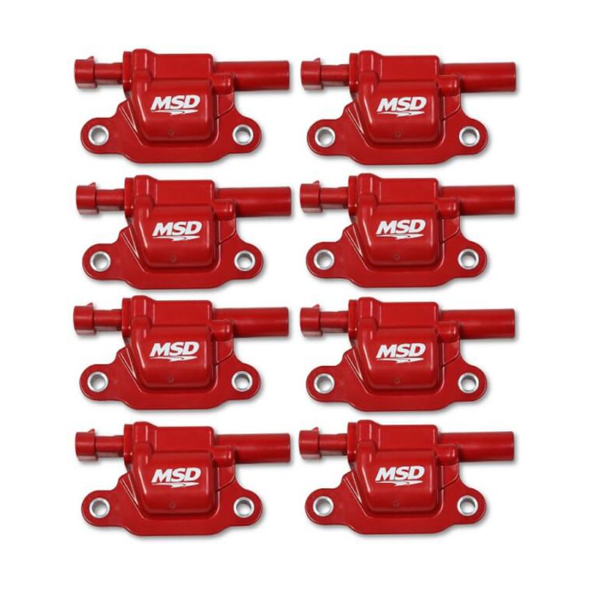 MSD IGNITION MSD82668 Coil Red Square GM V8 2014-Up 8pk