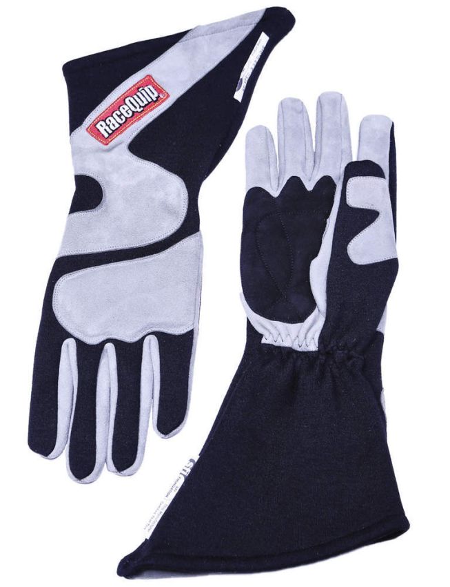 RACEQUIP RQP358603 Gloves Outseam Black/ Gray Medium SFI-5