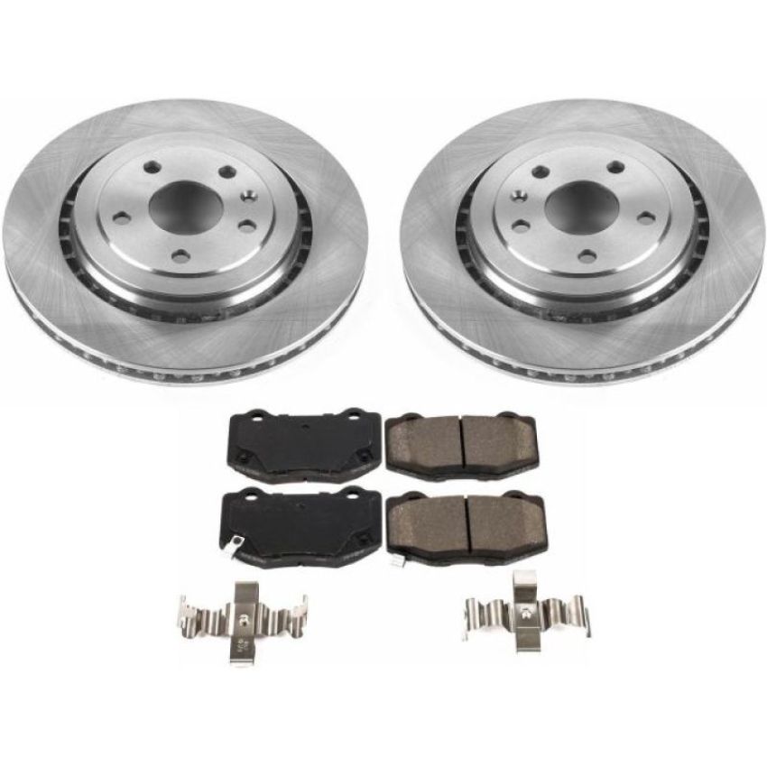 PowerStop KOE7045 OE Stock Replacement Low-Dust Ceramic Brake Pad and Rotor Kit