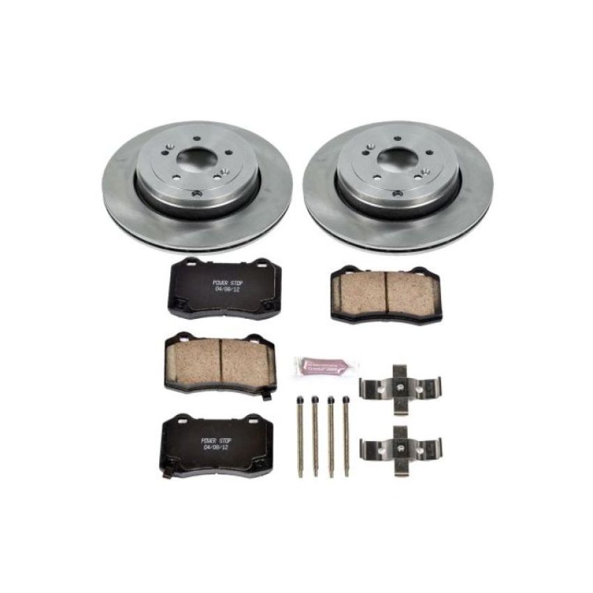PowerStop KOE6165 OE Stock Replacement Low-Dust Ceramic Brake Pad and Rotor Kit
