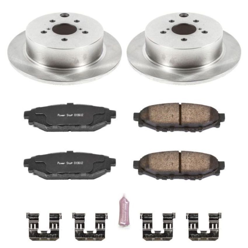 PowerStop KOE6107 OE Stock Replacement Low-Dust Ceramic Brake Pad and Rotor Kit