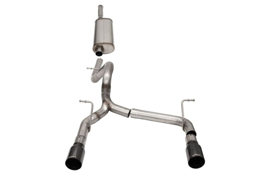 CORSA Performance 21124BLK Corsa 2018-2024 Jeep Wrangler JLU 3.6L 2.75in Sport Cat-Back Exhaust w/ 4in Black Tips