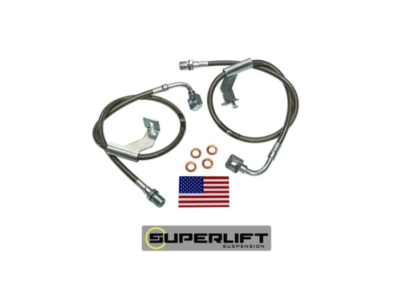 Superlift 91365 1987 GM Pickup/87-91 Blazer/Suburban w/ 8-12in Lift Kit (Pair) Bullet Proof Brake Hoses