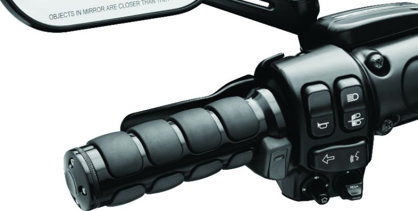 Kuryakyn 6472 Heated ISO Grips Throttle-By-Wire Gloss Black