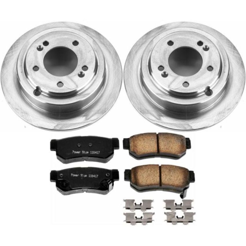 PowerStop KOE5917 OE Stock Replacement Low-Dust Ceramic Brake Pad and Rotor Kit