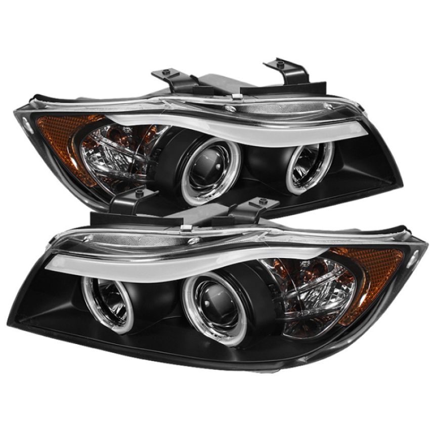 SPYDER 5029652 Projector Headlights - CCFL Halo - Replaceable Eyebrow Bulb - Black
