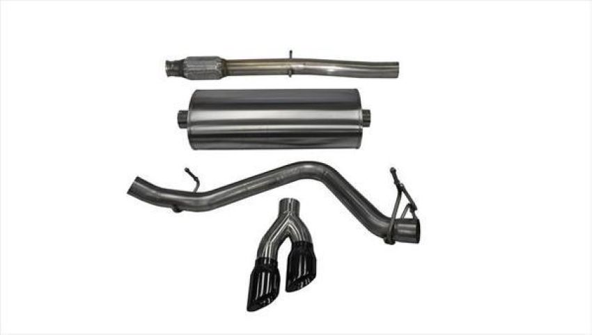 CORSA Performance 14873BLK Corsa 14-19 GMC Sierra/Chevy Silv 1500 Crew Cab/Short Bed 5.3L V8 Black Sport Single Side CB Exhaust