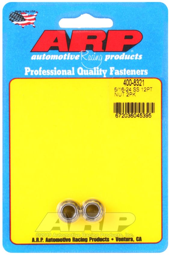 ARP ARP400-8321 12pt SS Nut 5/16-24 2pk