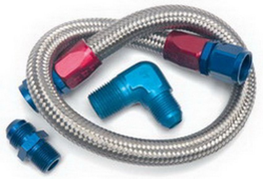 EDELBROCK EDE8122 22in Braided Fuel Line Kit