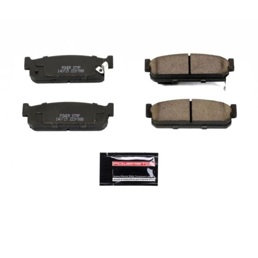 PowerStop Z23-588 PowerStop - Z23 Daily Driver Carbon-Fiber Ceramic Brake Pads with Hardware Kit