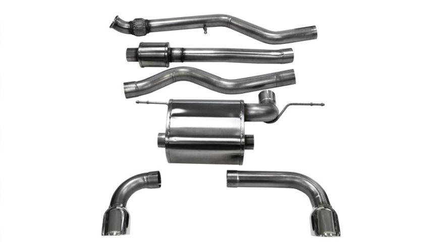 CORSA Performance 14937 Corsa 2012-17 BMW 335i Sedan RWD F30 3in Polished Touring Dual Rear Single 3.5in Tip Cat-BackExhaust