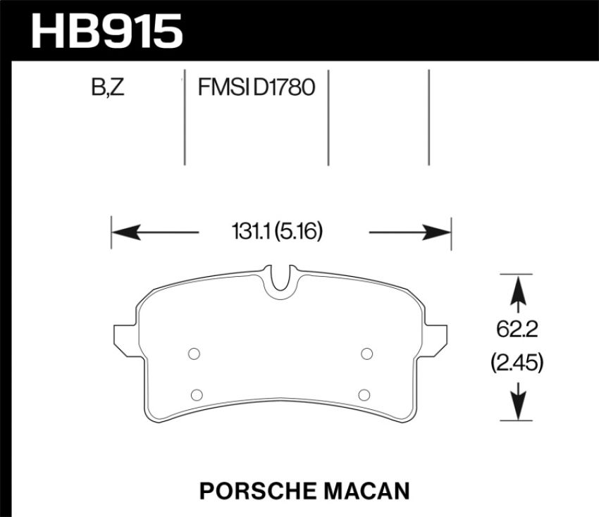 Hawk Performance HB915Z.664 Performance Ceramic Disc Brake Pad