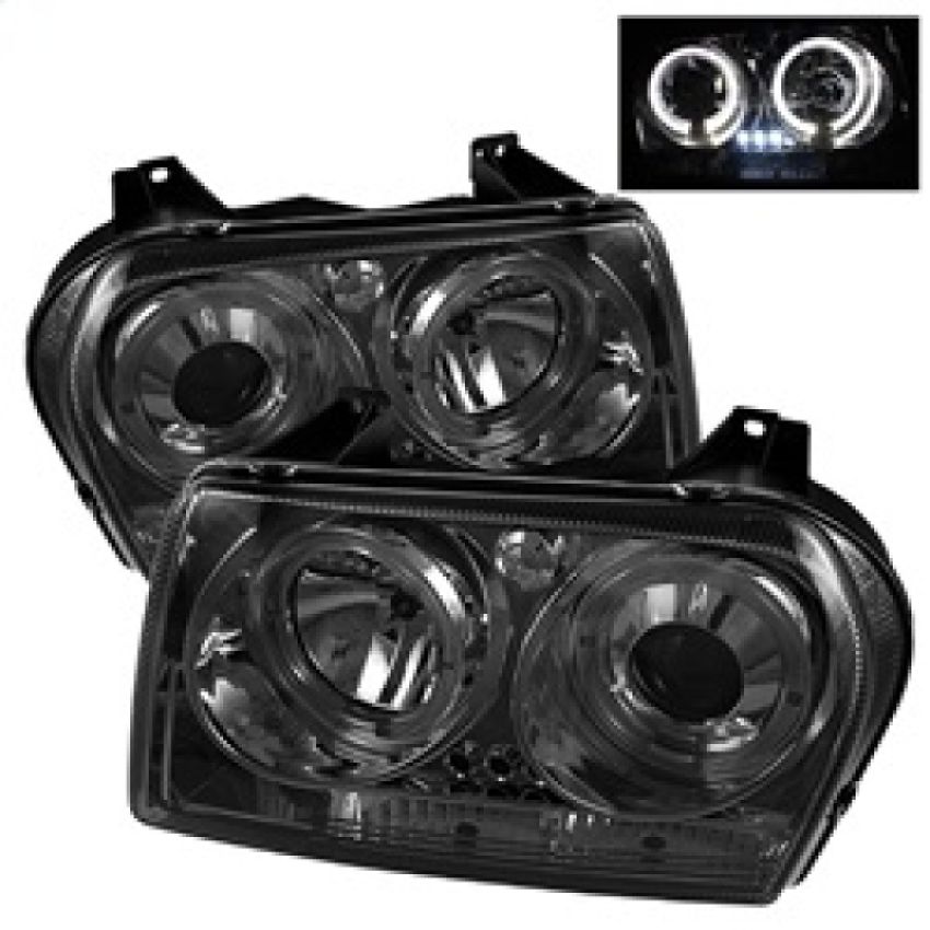 SPYDER 5009203 Projector Headlights - LED Halo - Smoke