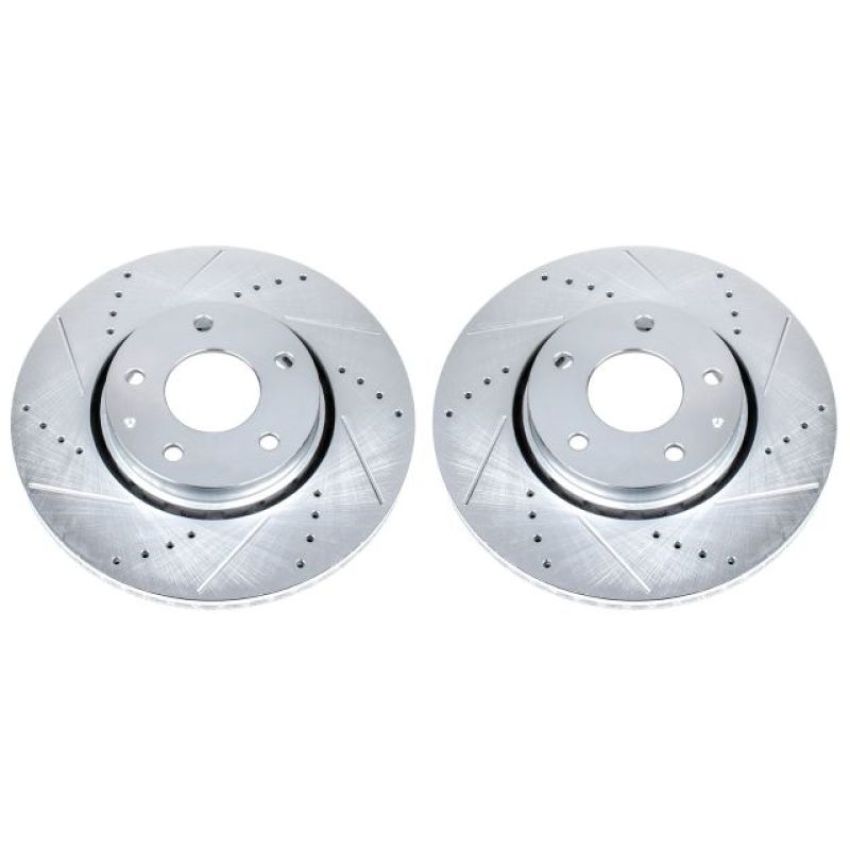 PowerStop JBR1745XPR PowerStop Evolution Performance Drilled, Slotted & Plated Brake Rotor Pair