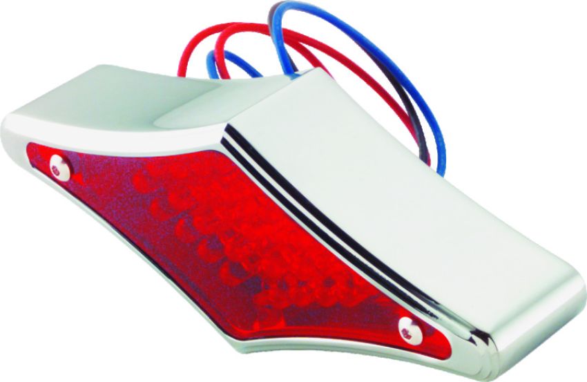 Bikers Choice 490307 Chrome Diamond LED Taillight Red Lens Universal Custom