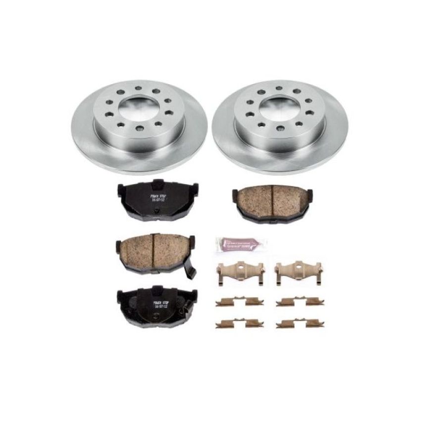 PowerStop KOE170 OE Stock Replacement Low-Dust Ceramic Brake Pad and Rotor Kit