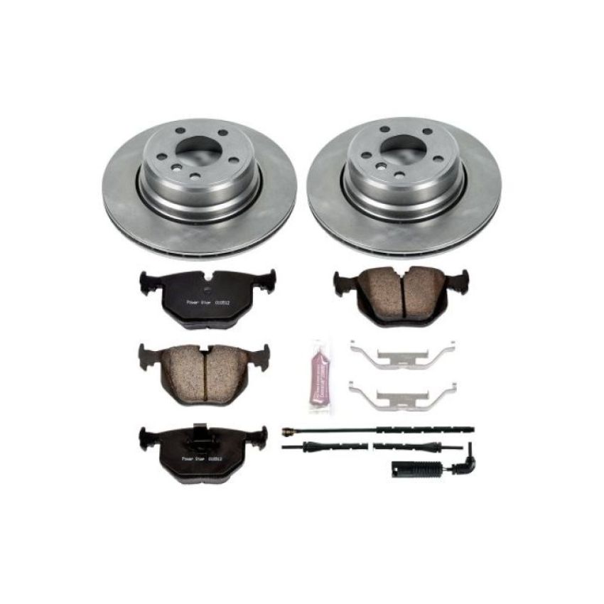 PowerStop KOE5734 OE Stock Replacement Low-Dust Ceramic Brake Pad and Rotor Kit