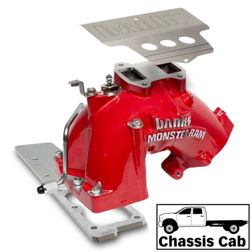 Banks Power 42804-R 13-18 Dodge RAM 6.7L Monster-Ram Intake System W/Fuel Line-Chassis Cab Red